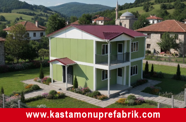 150 metrekare iki katlı prefabrik ev