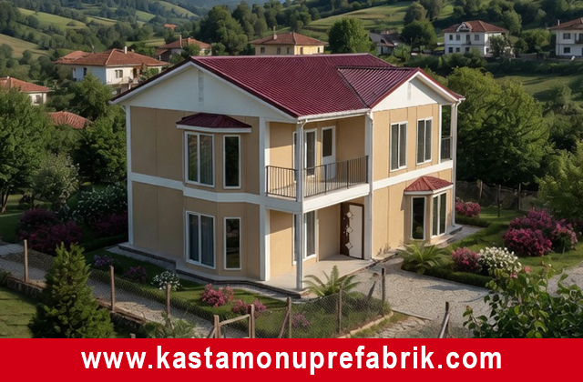 155 metrekare iki katlı prefabrik ev