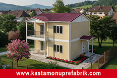 114 metrekare iki katlı prefabrik ev