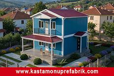 124 metrekare iki katlı prefabrik ev