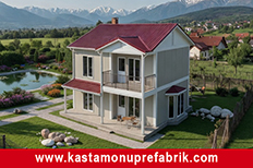 126 metrekare iki katlı prefabrik ev