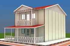 148 metrekare iki katlı prefabrik ev