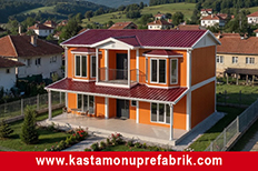 169 metrekare iki katlı prefabrik ev