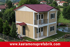 92 metrekare iki katlı prefabrik ev