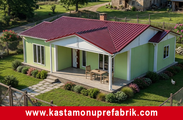 101 metrekare tek katlı prefabrik ev