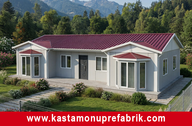 98 metrekare tek katlı prefabrik ev